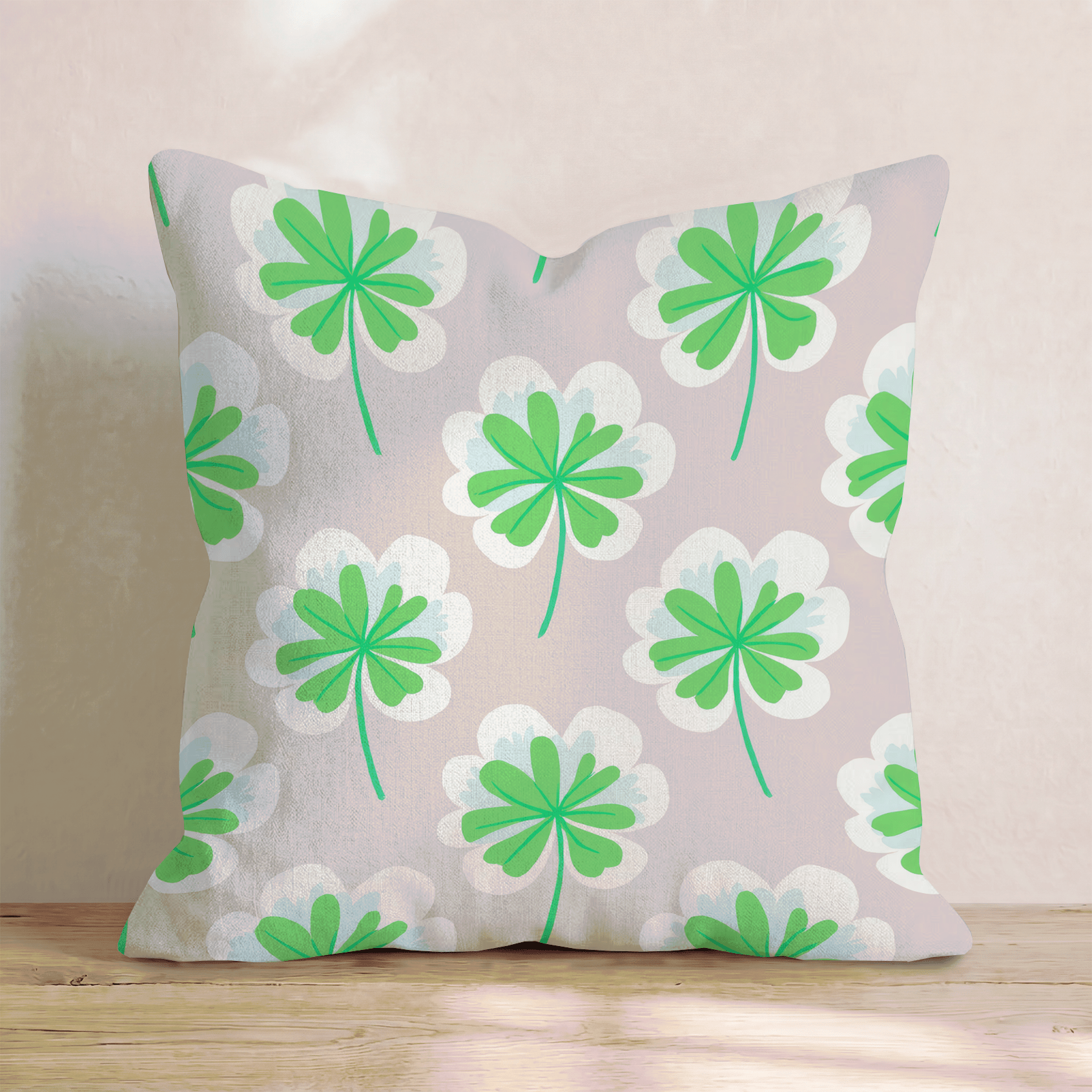 Clover Grid Clean Throw Pillow - Hillcroft Home