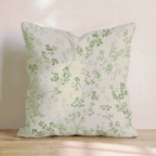 Clover Vine Delicate Throw Pillow - Hillcroft Home
