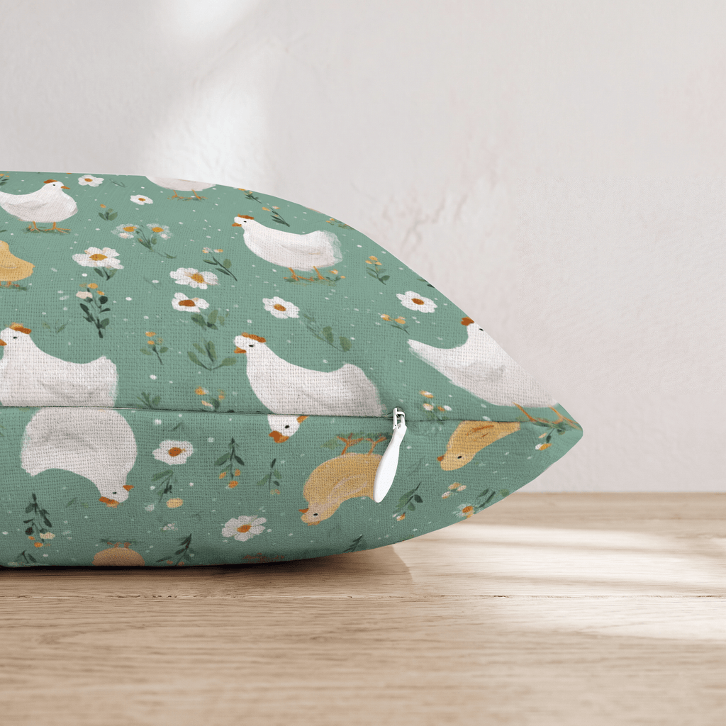 Clucking Along Throw Pillow - Hillcroft Home