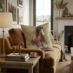 Clydesdale Gallop Kraft Throw Pillow - Hillcroft Home
