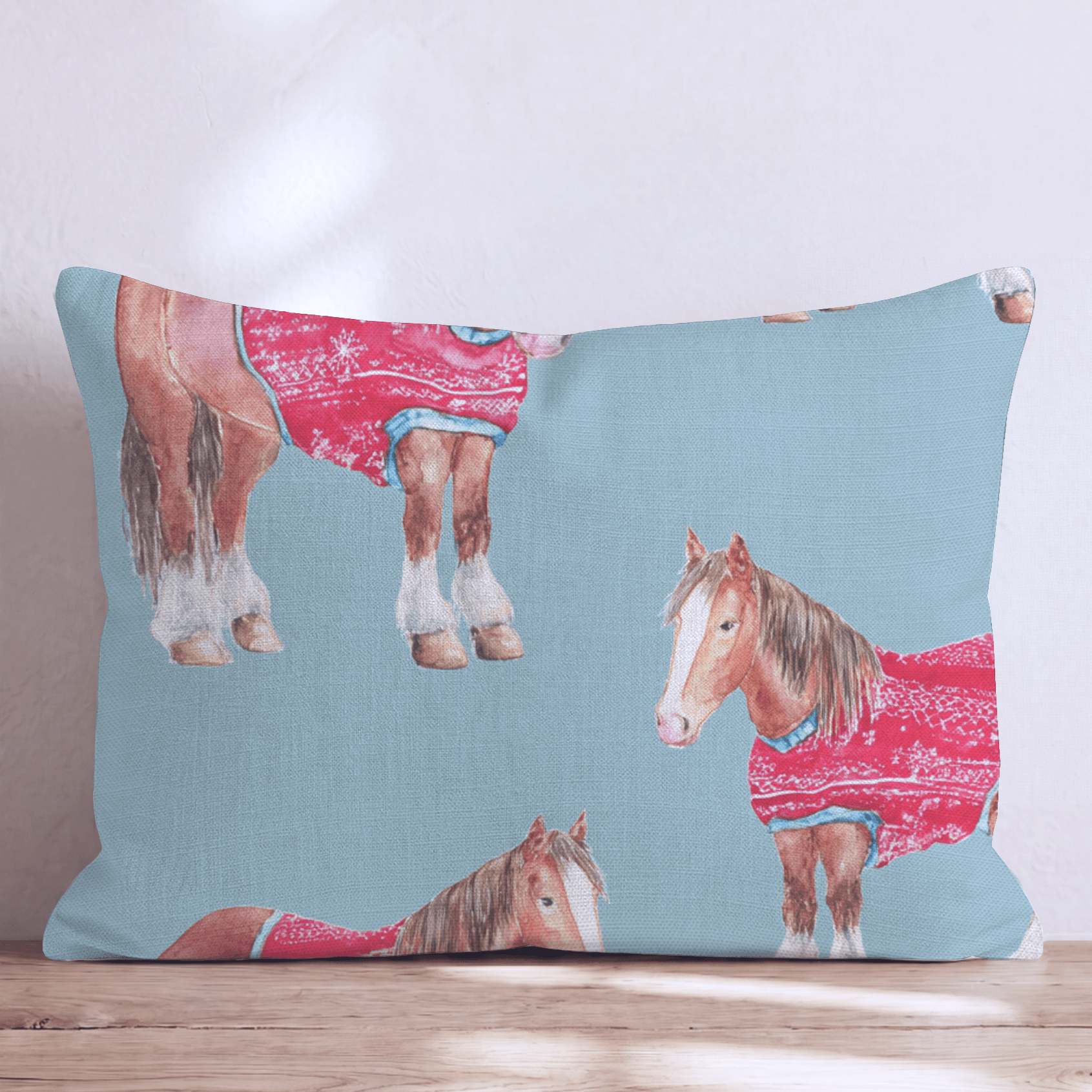 Clydesdale Sweaters Throw Pillow - Hillcroft Home