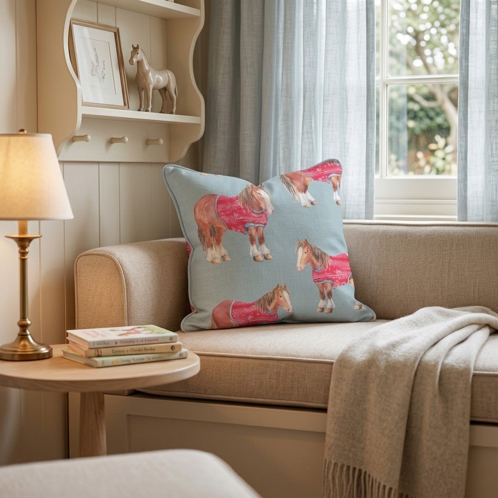 Clydesdale Sweaters Throw Pillow - Hillcroft Home