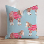 Clydesdale Sweaters Throw Pillow - Hillcroft Home