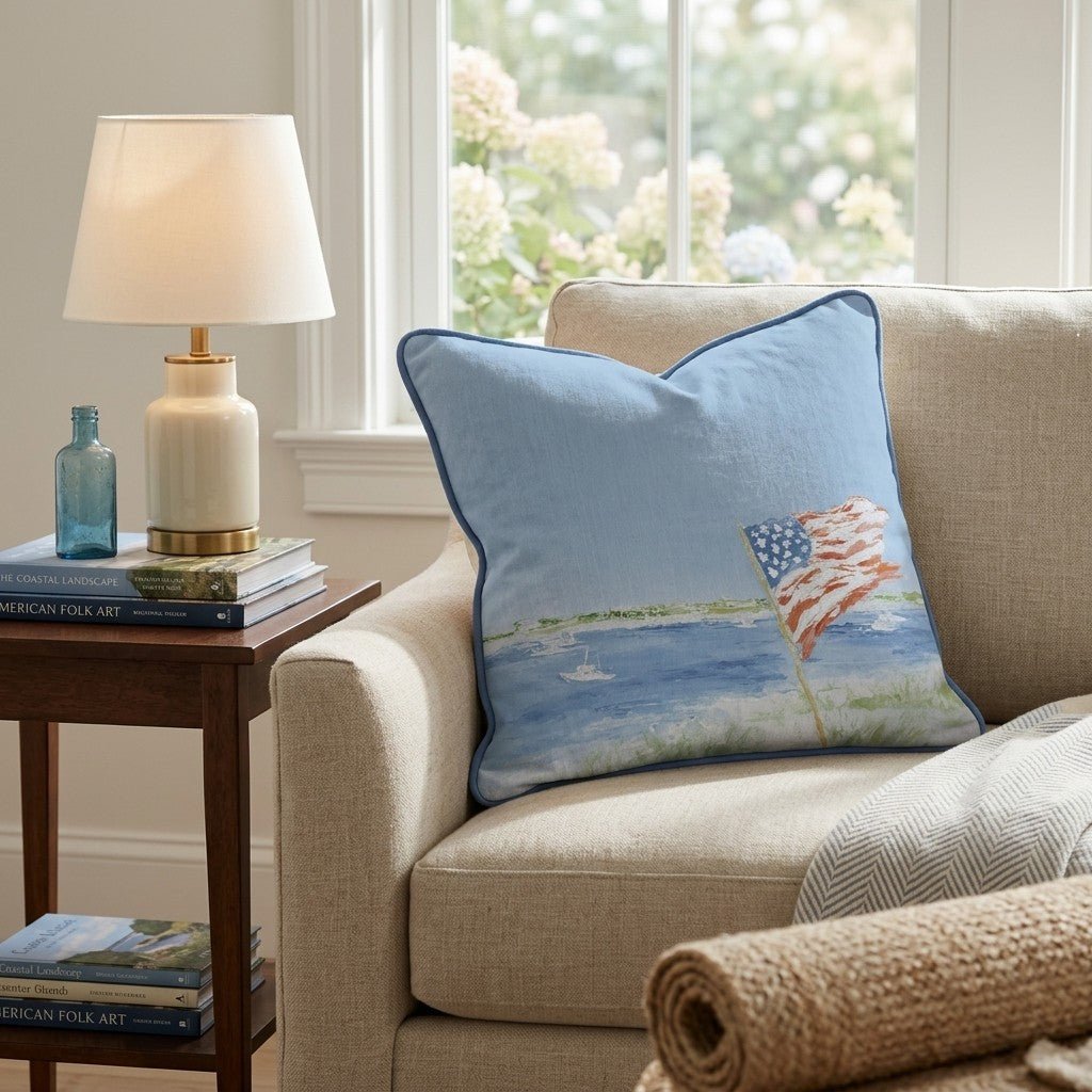 Coastal Americana Throw Pillow - Hillcroft Home