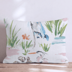 Coastal Herons Throw Pillow - Hillcroft Home