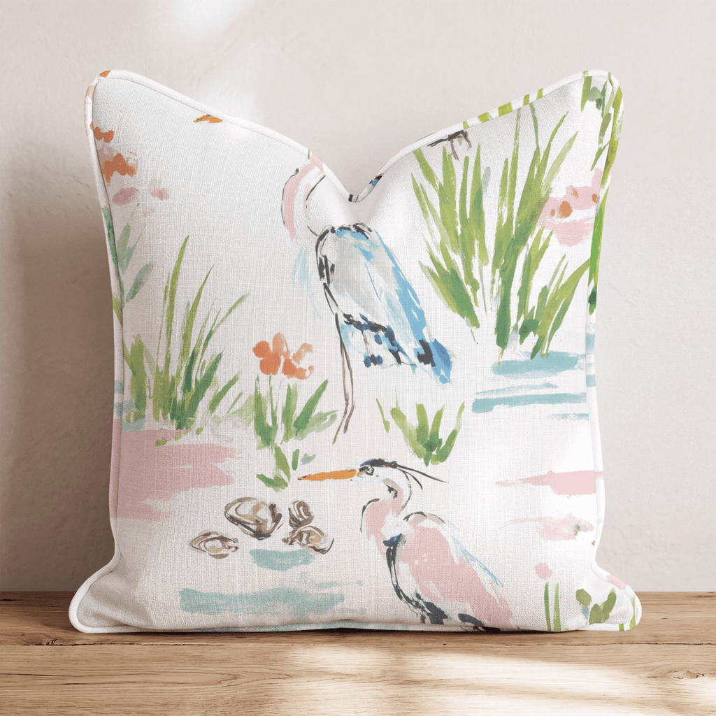 Coastal Herons Throw Pillow - Hillcroft Home