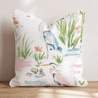 Coastal Herons Throw Pillow - Hillcroft Home