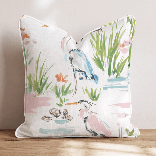 Coastal Herons Throw Pillow - Hillcroft Home