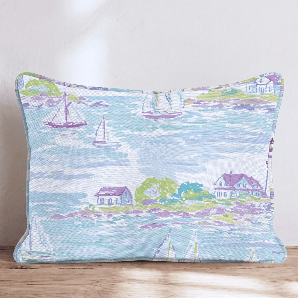 Coastal Lighthouse Throw Pillow - Hillcroft Home