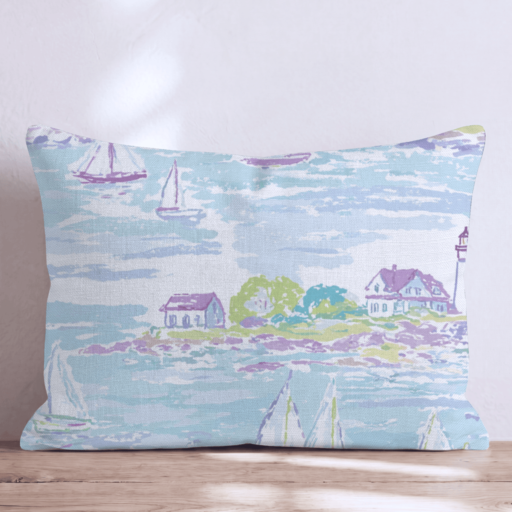 Coastal Lighthouse Throw Pillow - Hillcroft Home