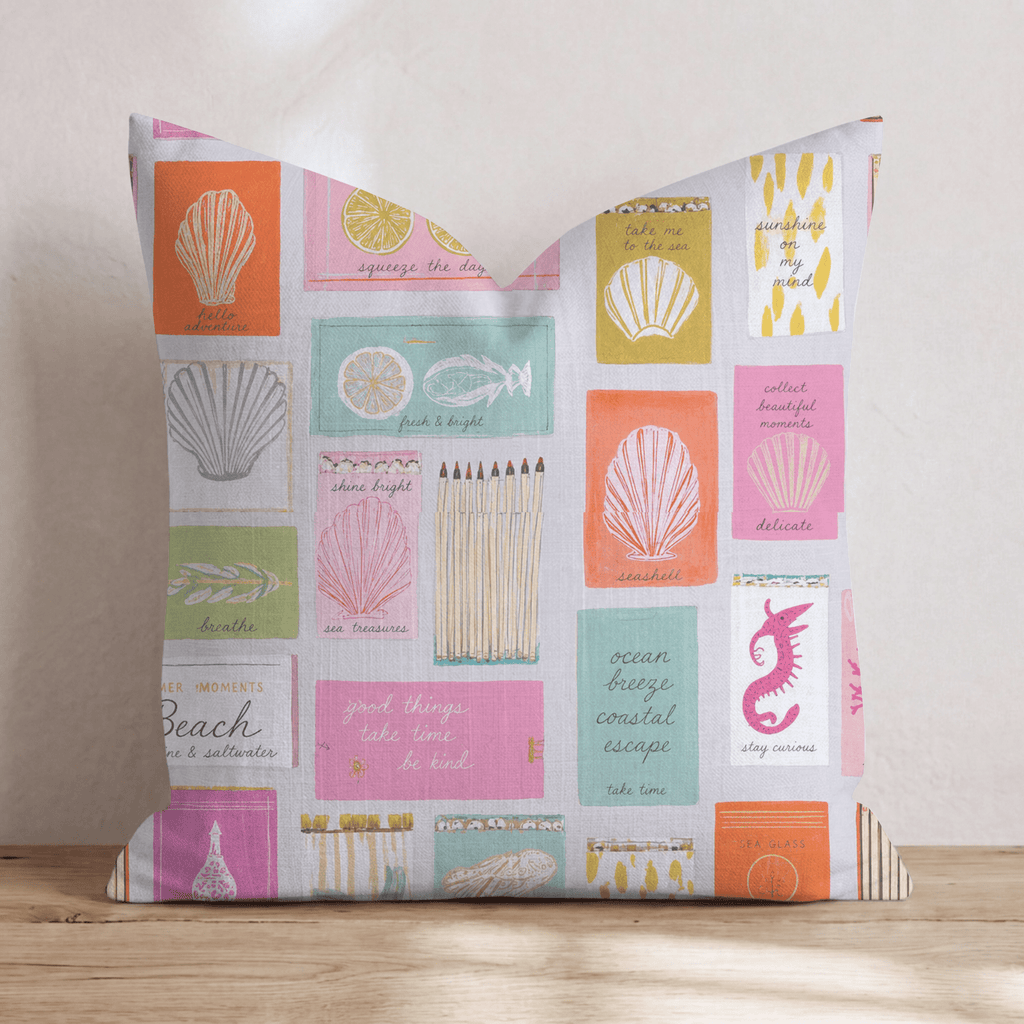 Coastal Matchbox Throw Pillow - Hillcroft Home