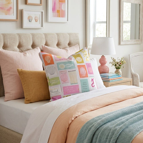 Coastal Matchbox Throw Pillow - Hillcroft Home