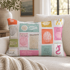 Coastal Matchbox Throw Pillow throw pillow - Hillcroft Home