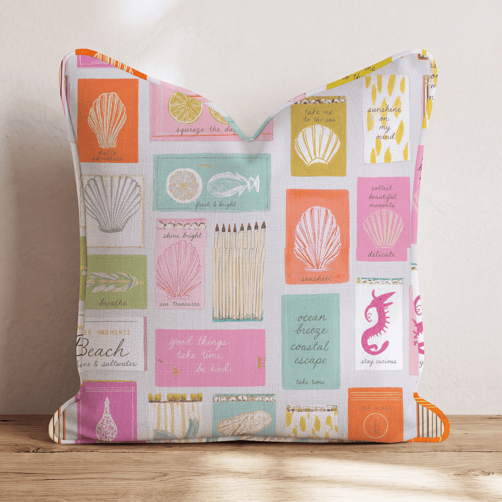 Coastal Matchbox Throw Pillow - Hillcroft Home