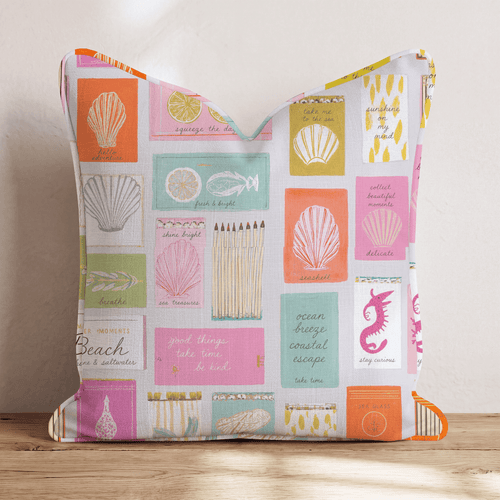 Coastal Matchbox Throw Pillow - Hillcroft Home