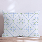 Coastal Palms Block Pattern Throw Pillow - Hillcroft Home