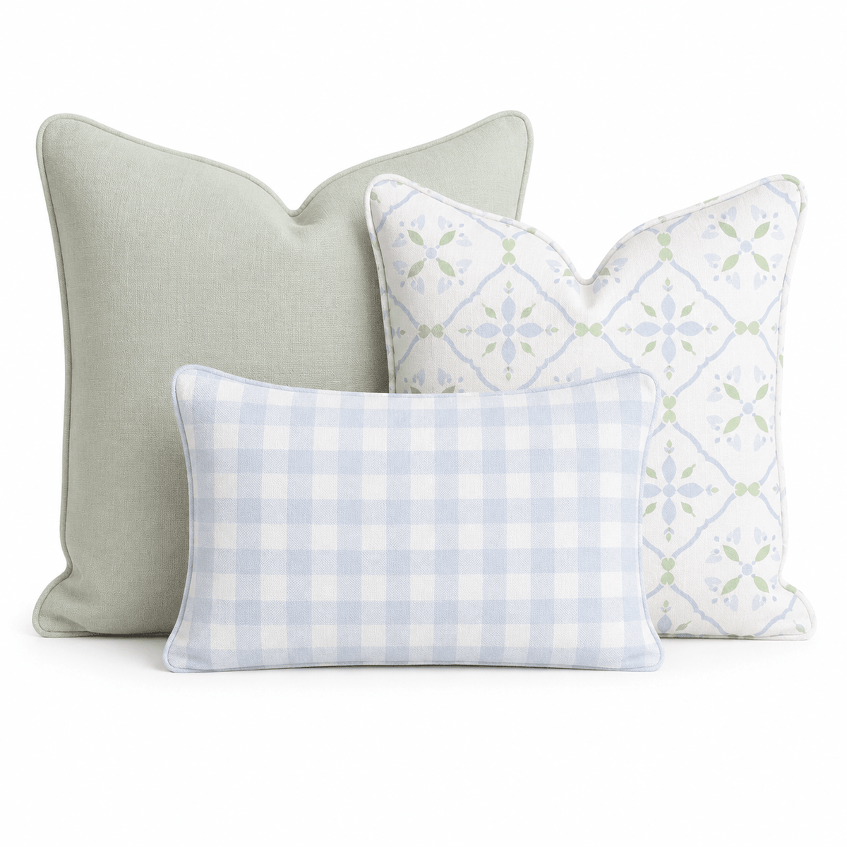 Coastal Palms Block Trio Throw Pillow Bundle throw pillow - Hillcroft Home