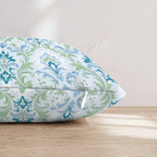 Coastal Palms Damask Throw Pillow - Hillcroft Home