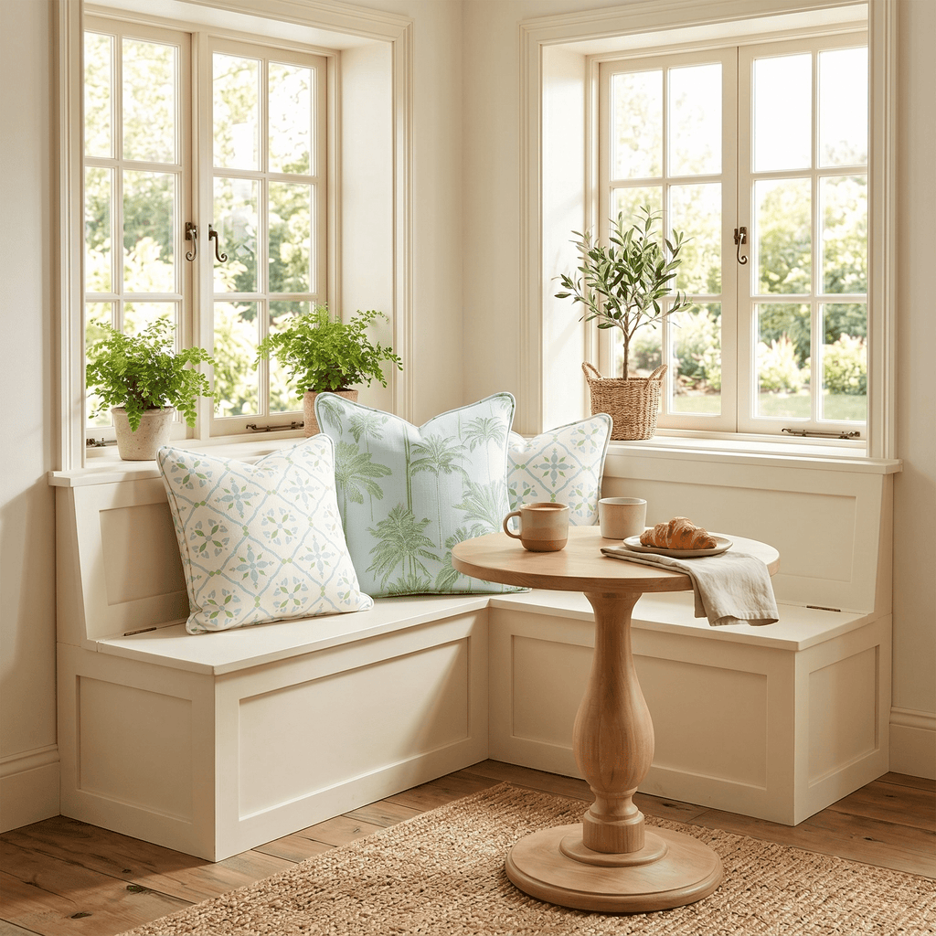 Coastal Palms Throw Pillow - Hillcroft Home