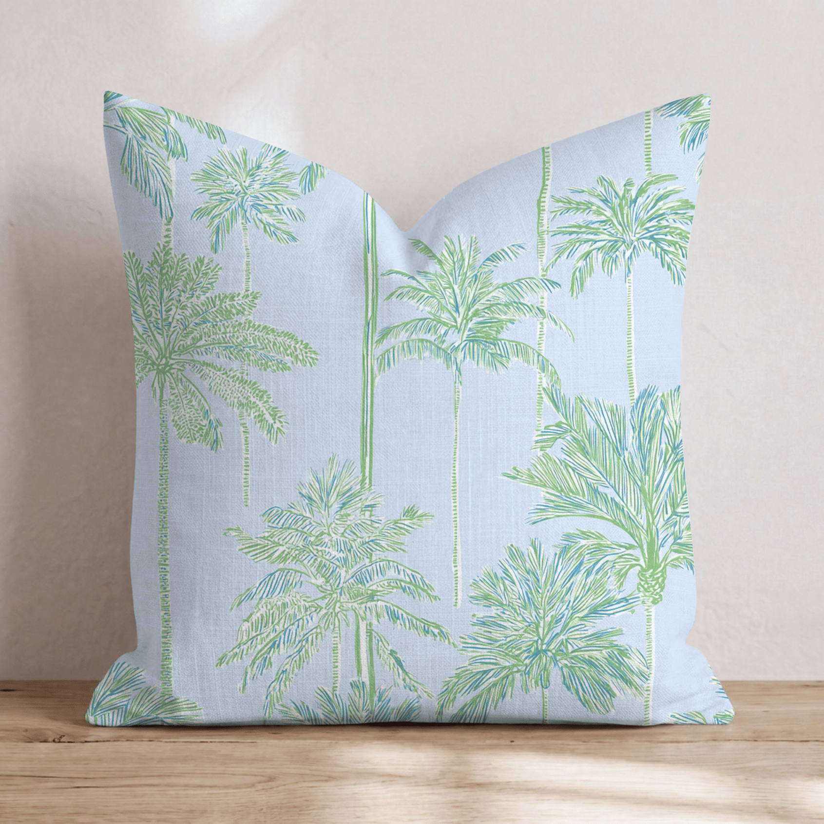 Coastal Palms Throw Pillow - Hillcroft Home