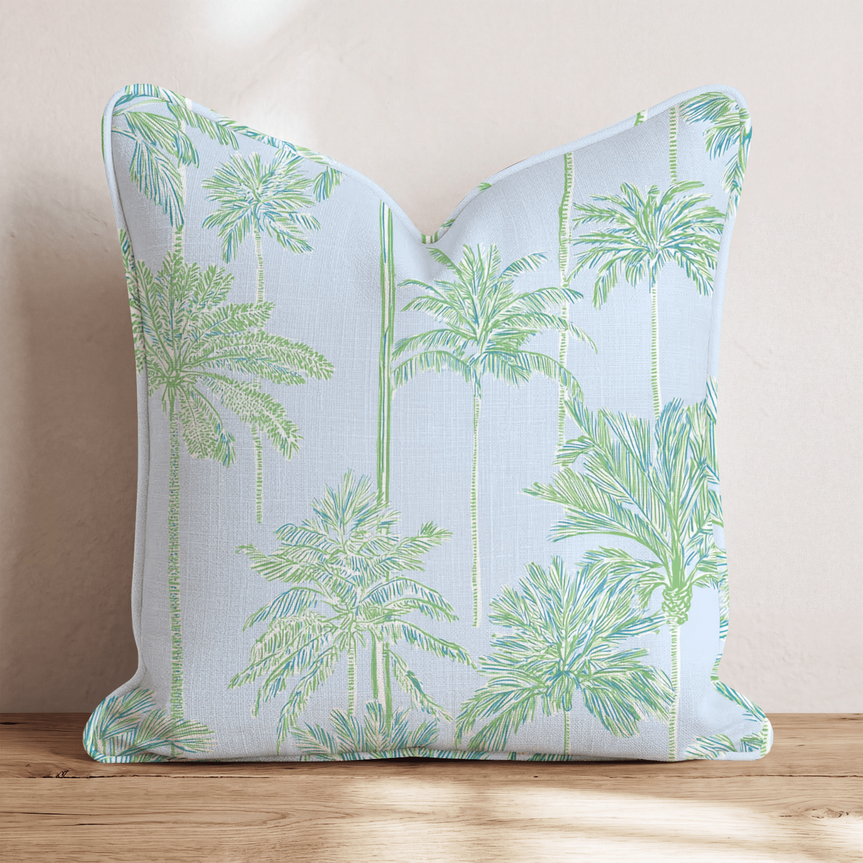 Coastal Palms Throw Pillow - Hillcroft Home
