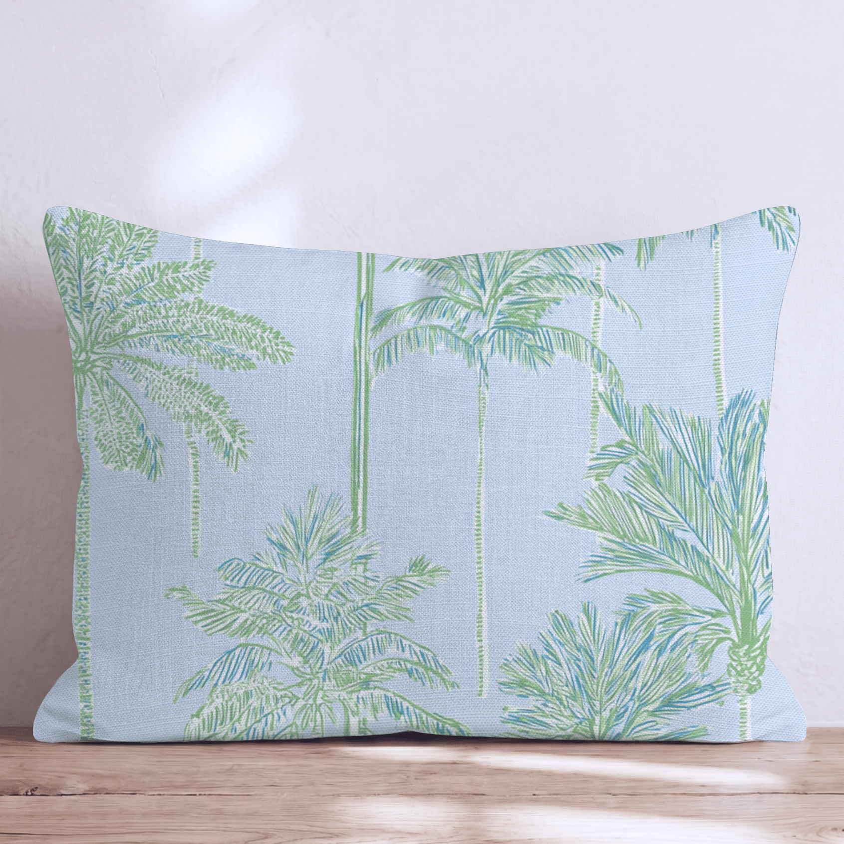 Coastal Palms Throw Pillow - Hillcroft Home