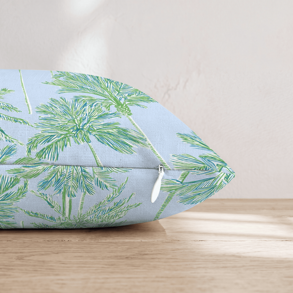 Coastal Palms Throw Pillow - Hillcroft Home