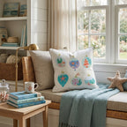 Coastal Reef Ornaments Throw Pillow - Hillcroft Home
