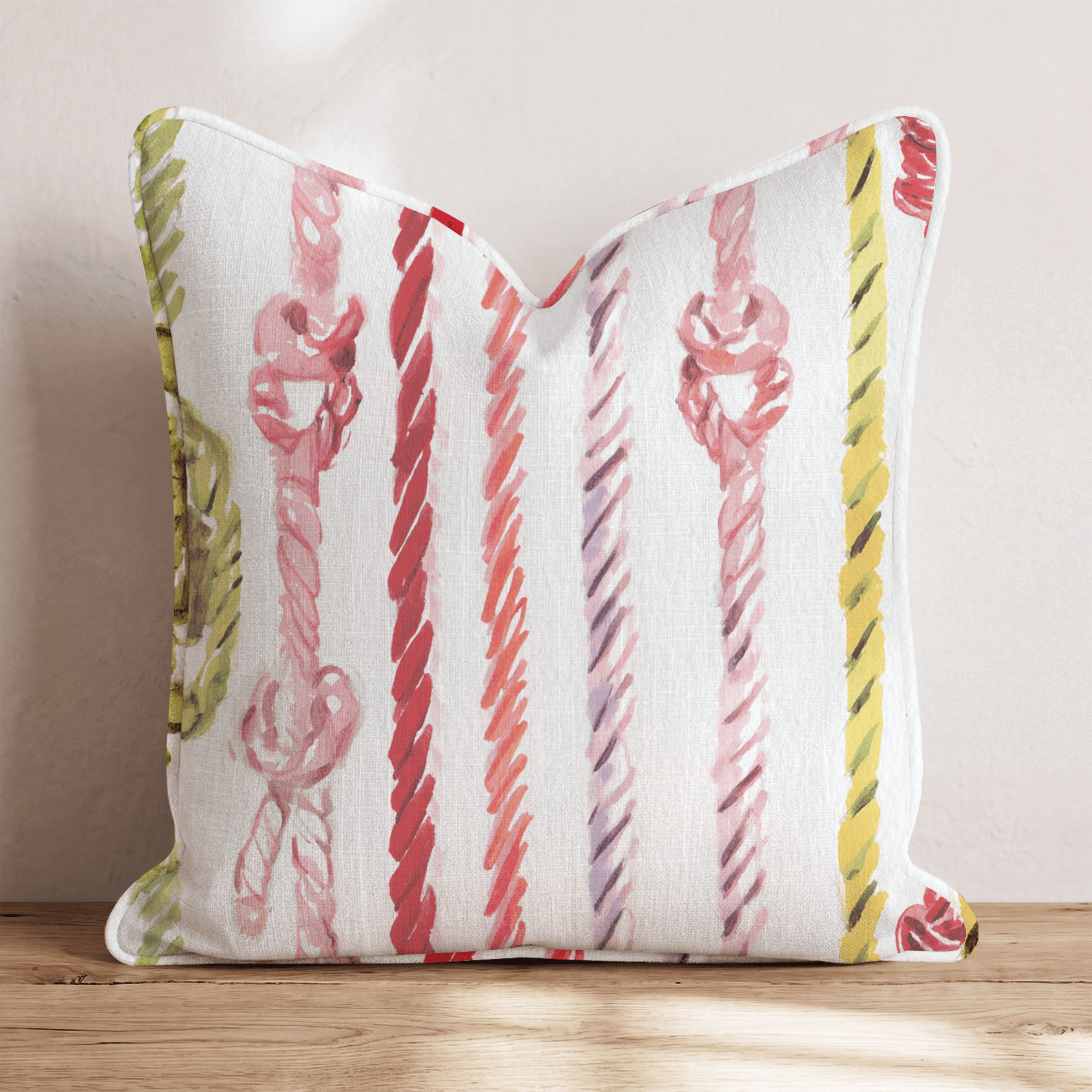 coastal ropes Throw Pillow - Hillcroft Home