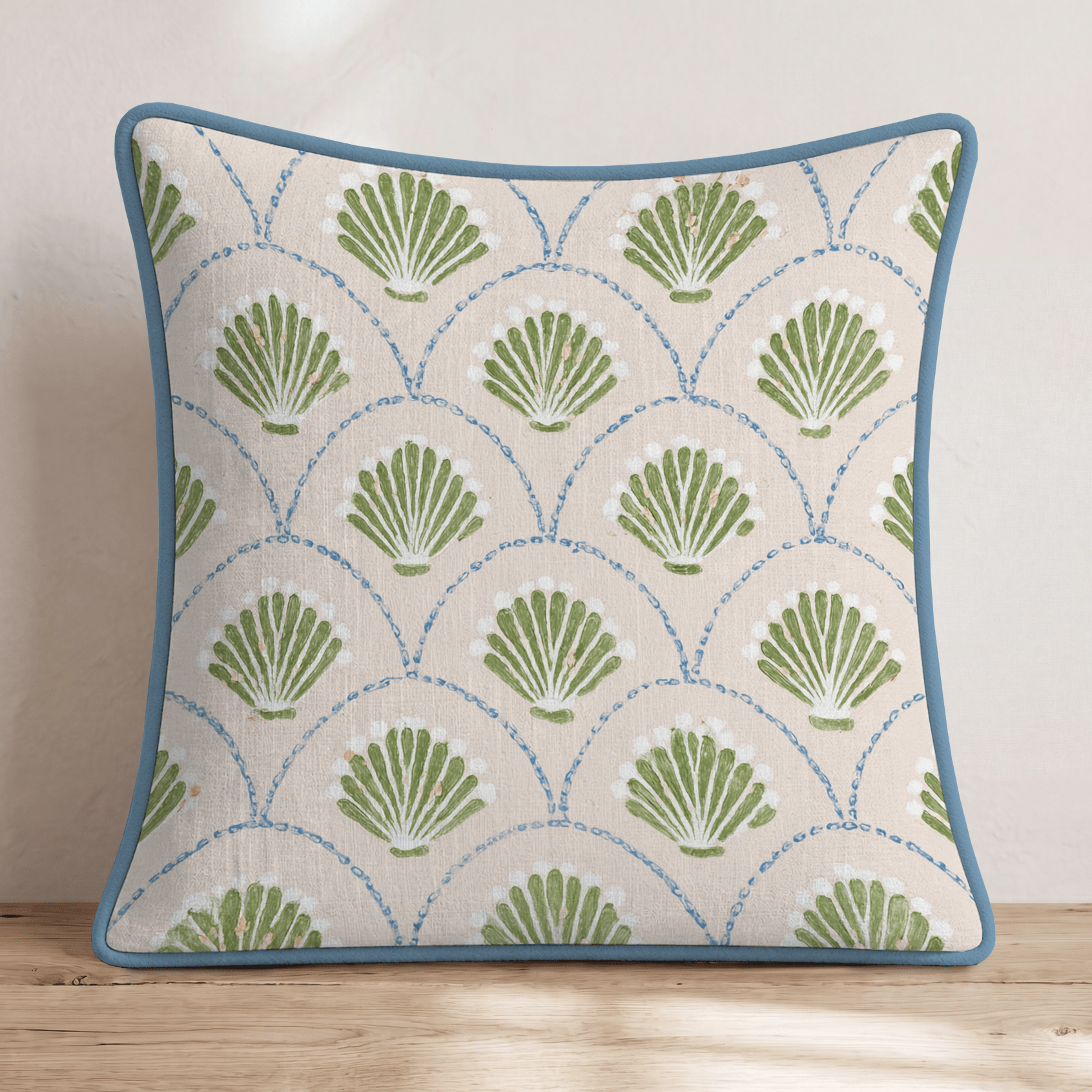 Coastal Scallop Throw Pillow - Hillcroft Home