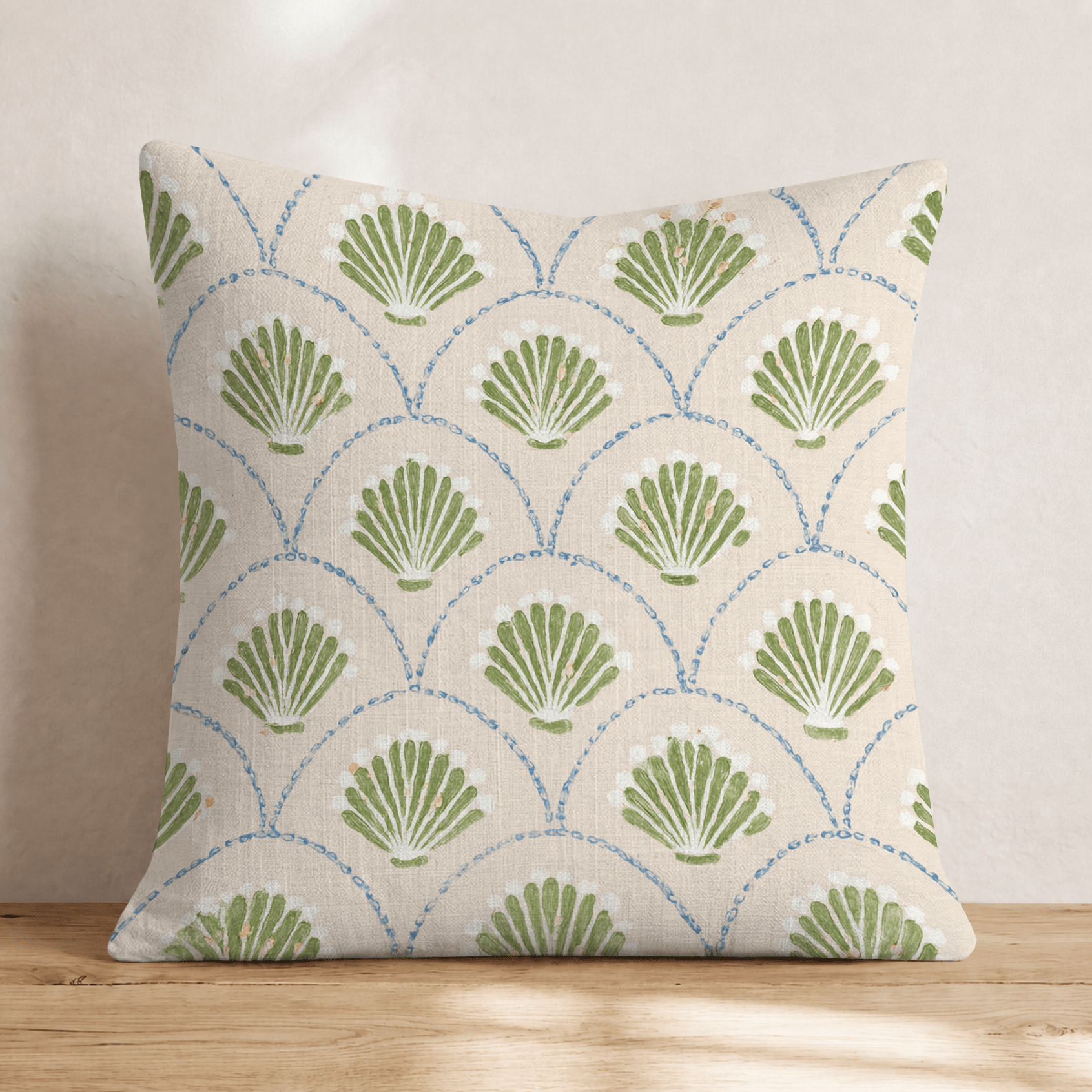 Coastal Scallop Throw Pillow - Hillcroft Home