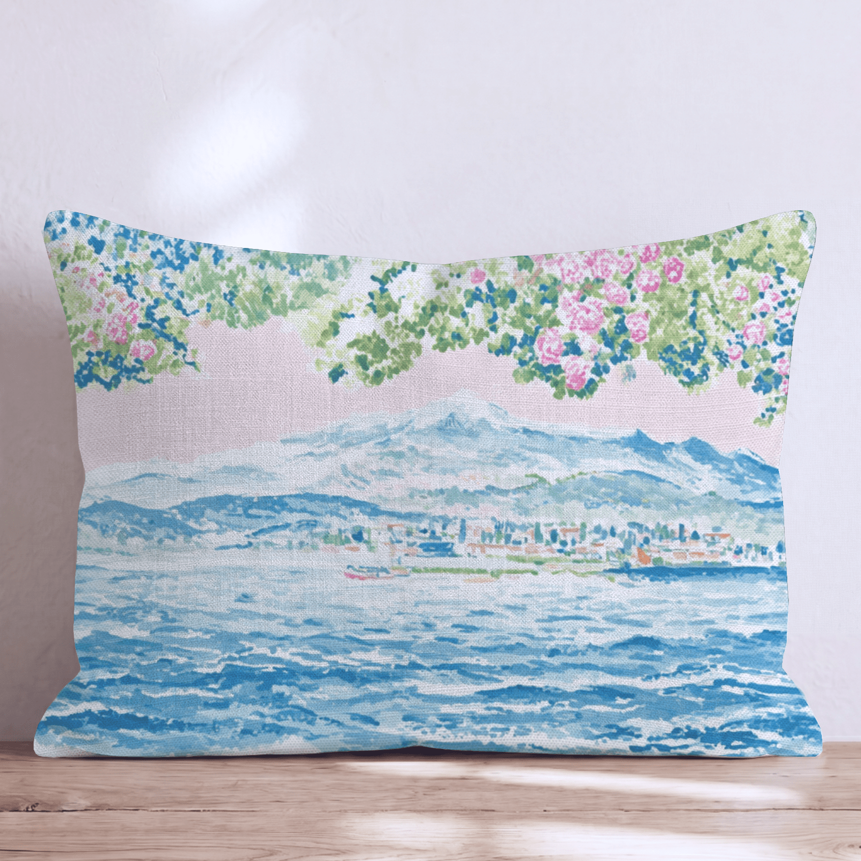 Coastal Summer Vacation Throw Pillow - Hillcroft Home