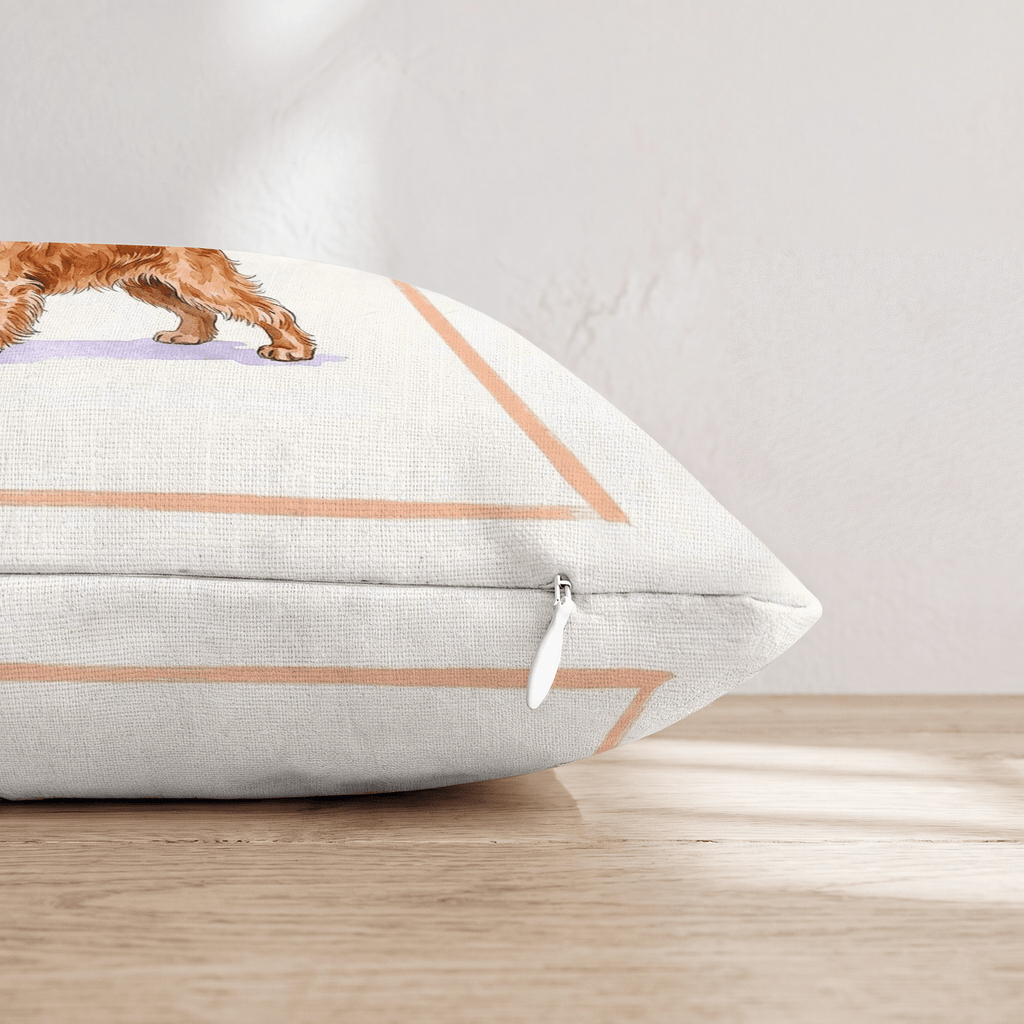 Cocker Spaniel Coffee Throw Pillow - Hillcroft Home