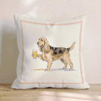 Cocker Spaniel Lager Throw Pillow - Hillcroft Home