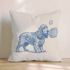 Cocker Spaniel Pickleball Throw Pillow - Hillcroft Home