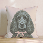 Cocker Spaniel Portrait Throw Pillow - Hillcroft Home