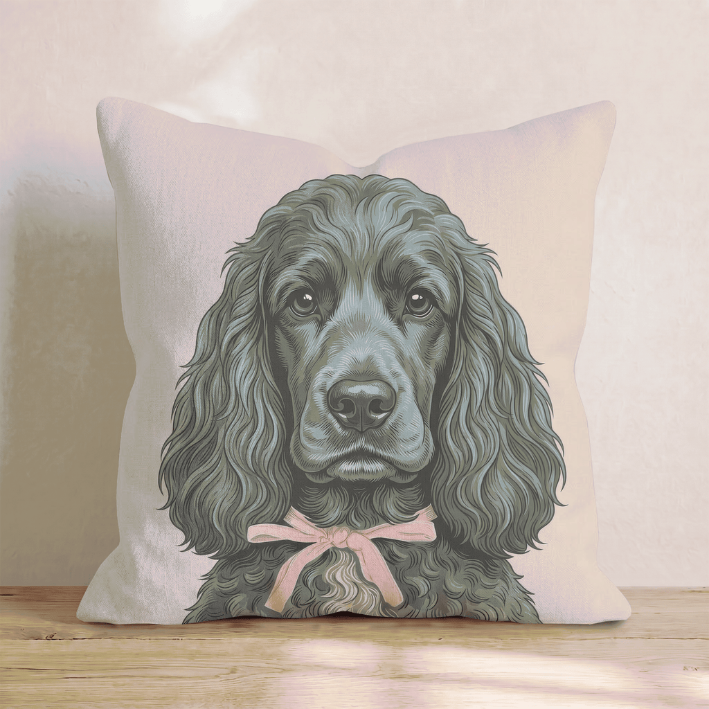Cocker Spaniel Portrait Throw Pillow - Hillcroft Home