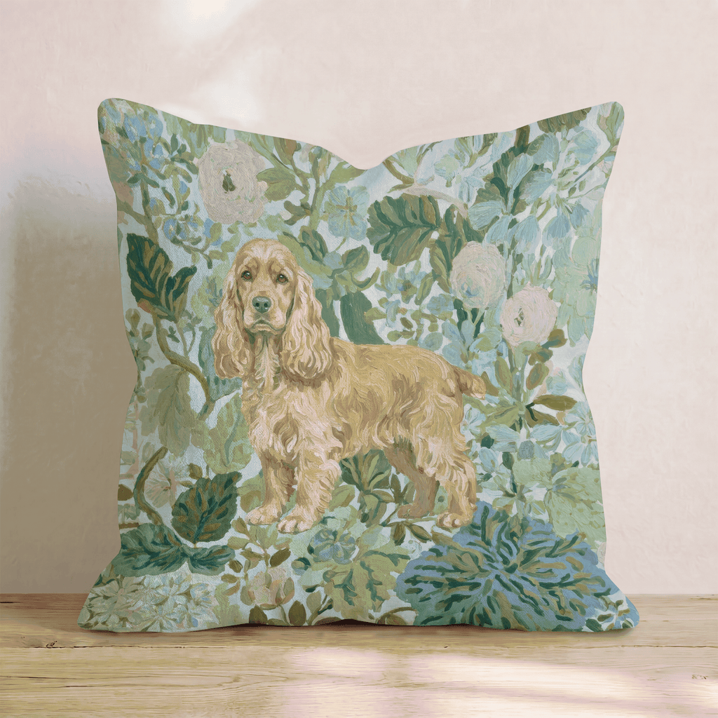 Cocker Spaniel Power Throw Pillow - Hillcroft Home