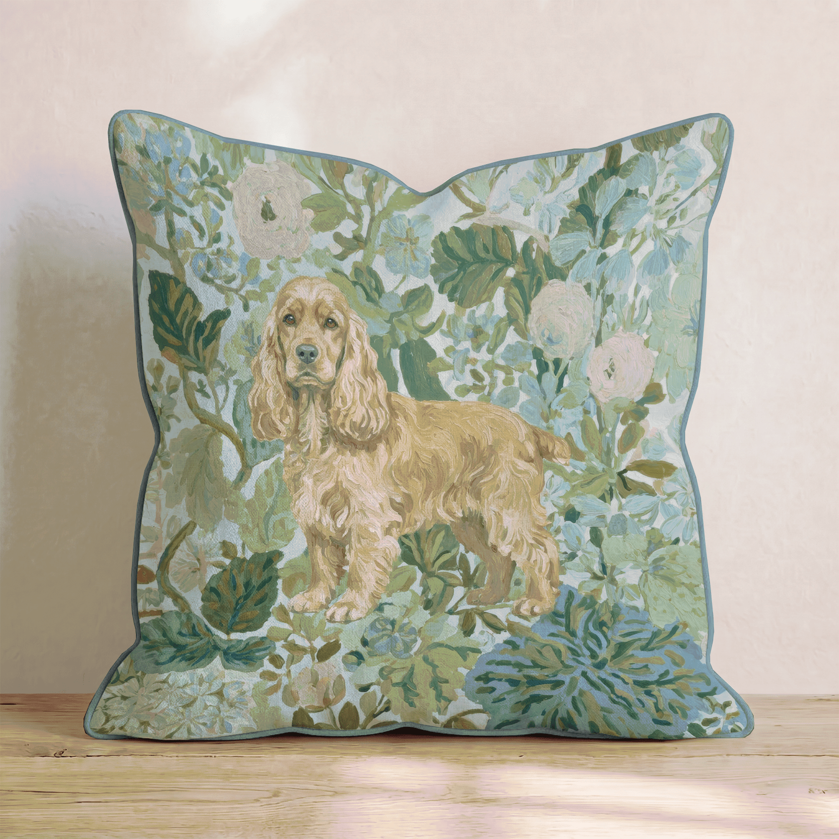 Cocker Spaniel Power Throw Pillow - Hillcroft Home