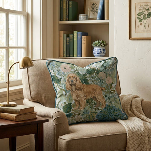 Cocker Spaniel Power Throw Pillow - Hillcroft Home