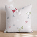 Cocktail Hour Blush Throw Pillow - Hillcroft Home