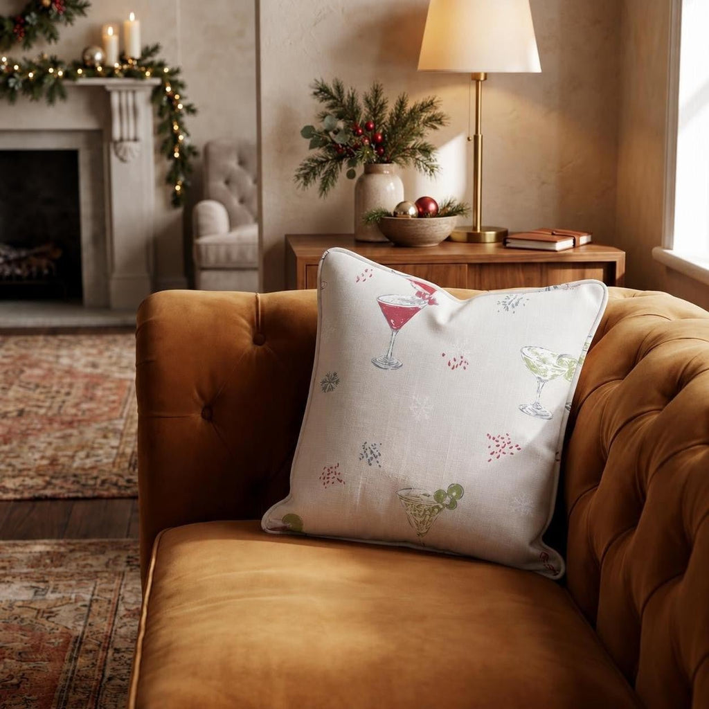 Cocktail Hour Blush Throw Pillow throw pillow - Hillcroft Home