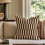 Cocoa Dash Stripe Throw Pillow throw pillow - Hillcroft Home