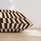 Cocoa Dash Stripe Throw Pillow throw pillow - Hillcroft Home