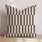 Cocoa Dash Stripe Throw Pillow throw pillow - Hillcroft Home