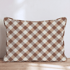Cocoa Gingham Throw Pillow - Hillcroft Home