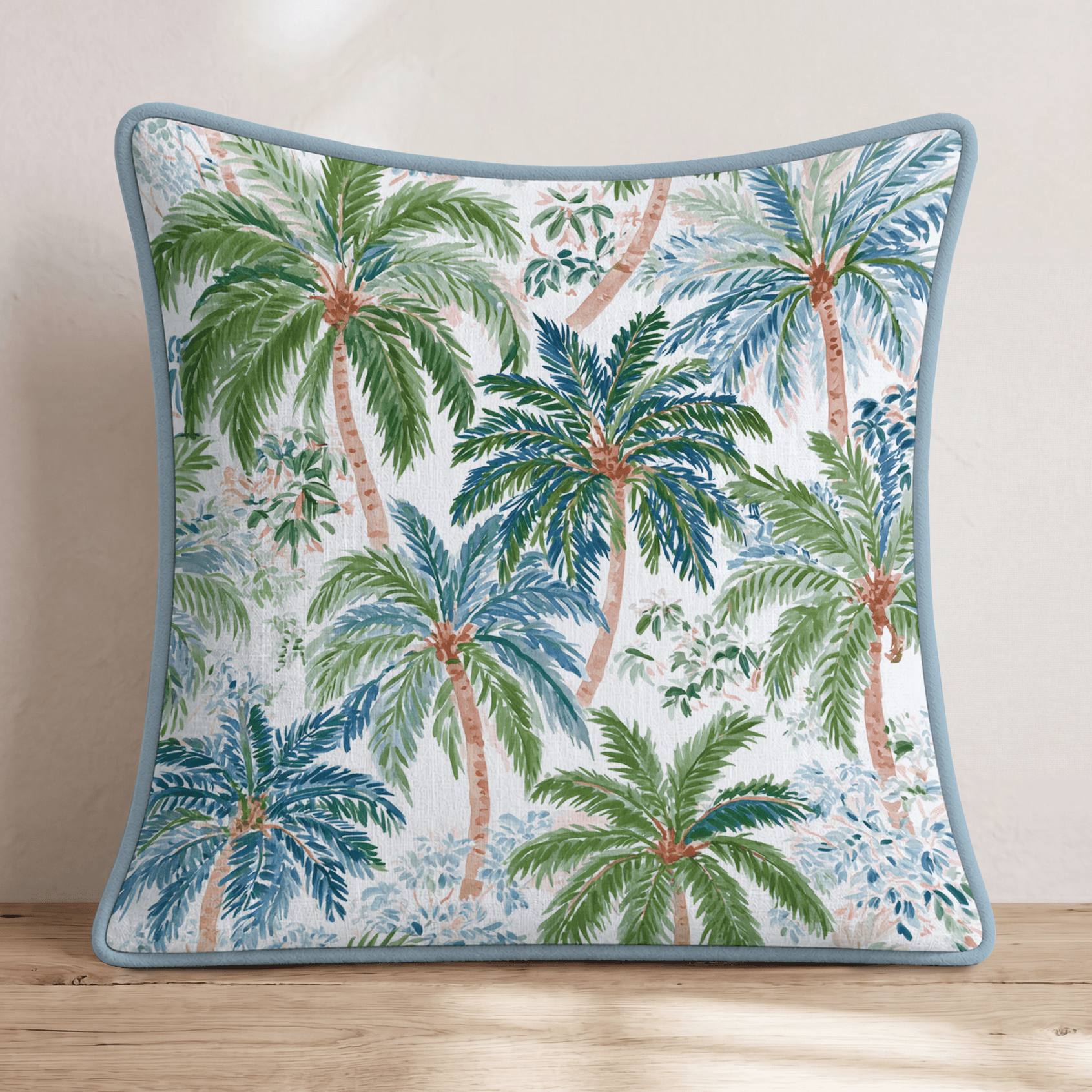 Coconut Palms Throw Pillow - Hillcroft Home