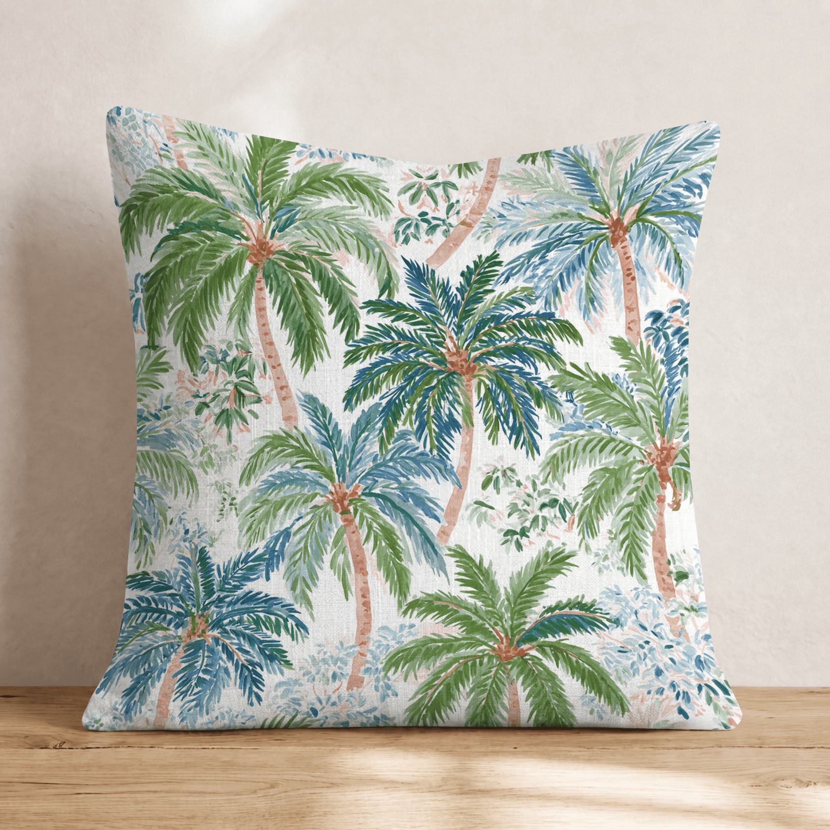 Coconut Palms Throw Pillow - Hillcroft Home