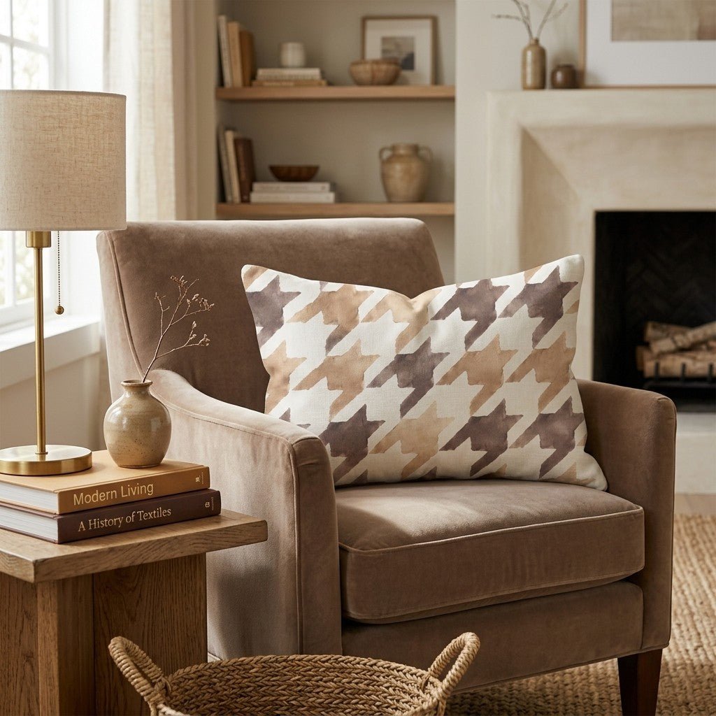 Coffee Stain Throw Pillow - Hillcroft Home