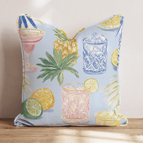 Coladas and Cocktails Throw Pillow - Hillcroft Home